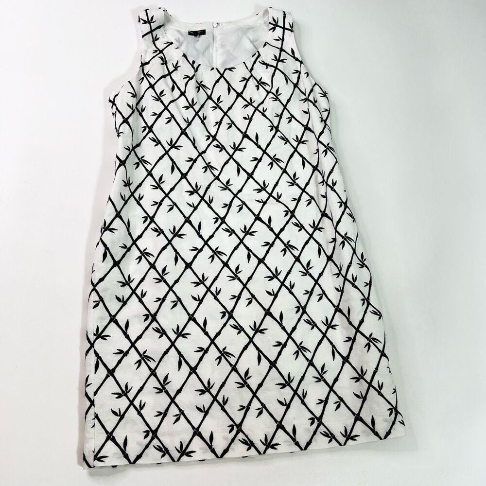 Talbots Dress Womens 16 Linen‎ Bamboo Sleeveless Scoop Neck Petite